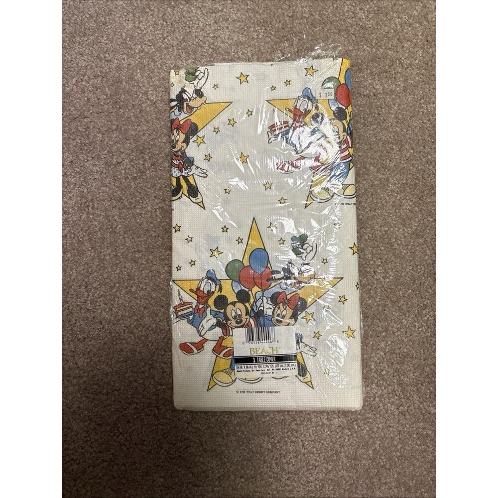 Vintage Disney Mickey Mouse & Pals Paper Table Cover Paper Tablecloth - Picture 5 of 8